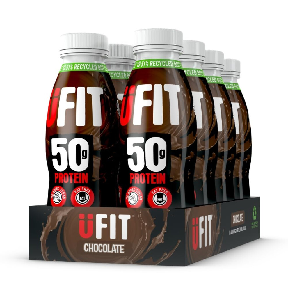 UFIT High 50g Protein Shake Milk Chocolate 8 x 500ml Ready to Drink - Image 7