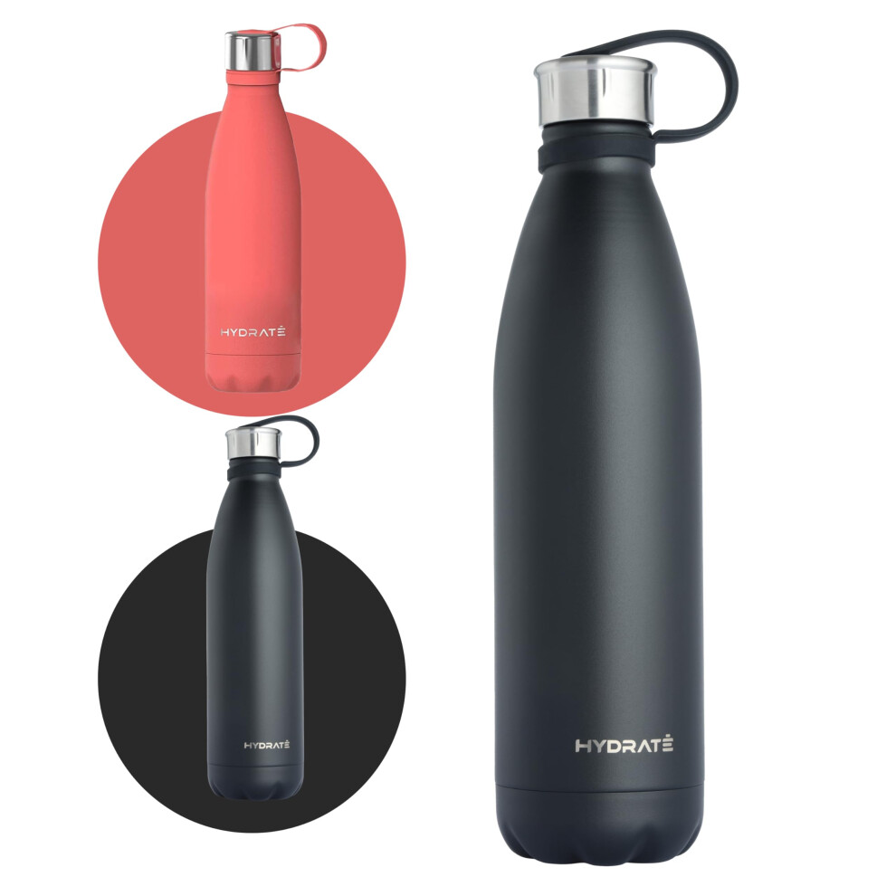 Super Insulated Stainless Steel Water Bottle - 500ml - Bpa Free Metal Water Bottle, Leakproof, Reusable Vacuum Drinking Thermos Flask - 24 Hours Cold
