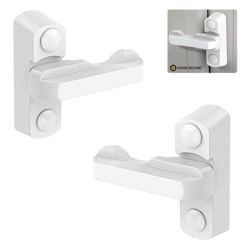 X2 Sash Jammers - Extra Security Locks For Upvc Window & Doors - White 662712718705