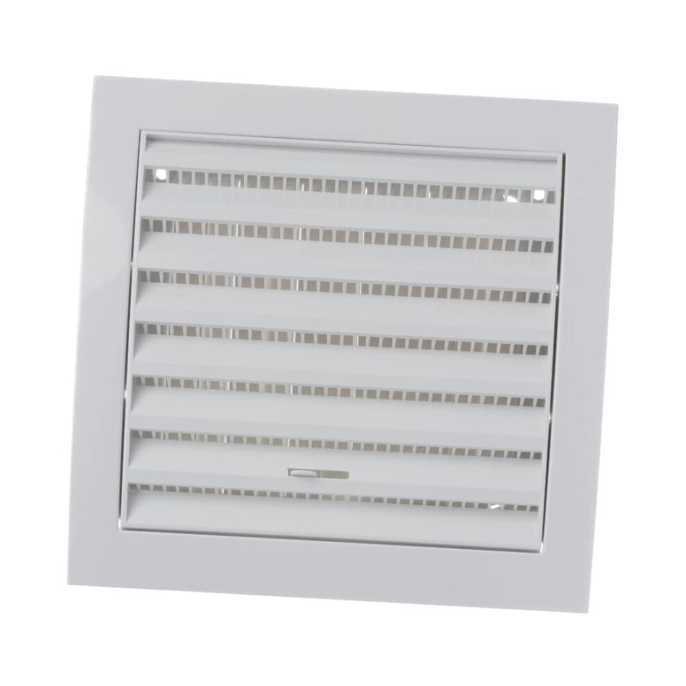 150X150mm / 6X6 Inch Air Vent Cover - Adjustable Ventilation Grille With Flyscreen - Abs Plastic White 4750492000298