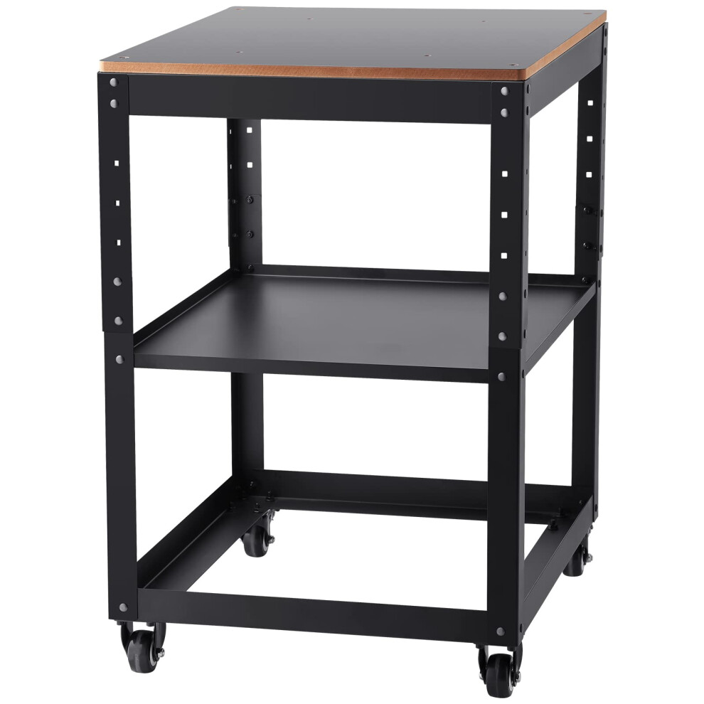 Planer Stand, 100 lbs/ 45 kg heavy loads, Three-Gear Height Adjustable thickness planer table,with 4 Stable Casters & Storage Space, for most planers,