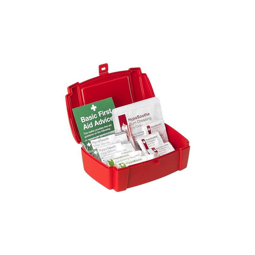 Safety First Aid Group Evolution Plus Hypasoothe Emergency Burns First Aid Kit, Small With Burns Gels And Dressings - For Home, Workplace, Workshop, Catering Environments