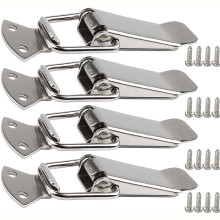 Stainless Steel Tension Clasp with Screws, 56mm Lever Clasp, Spring Toggle Latch Hasp, Catch Clamp Clip, Box Closure, Cap Lock for Toolbox Drawer