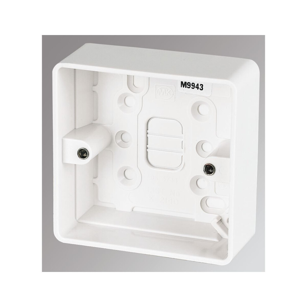 1-Gang Surface Pattress Box White 30Mm 5054480224406