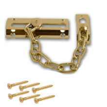 BH06518 Door Security Chain Polished Solid Brass, Gold Tone