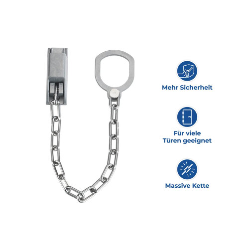 Door handle chain lockable. 2