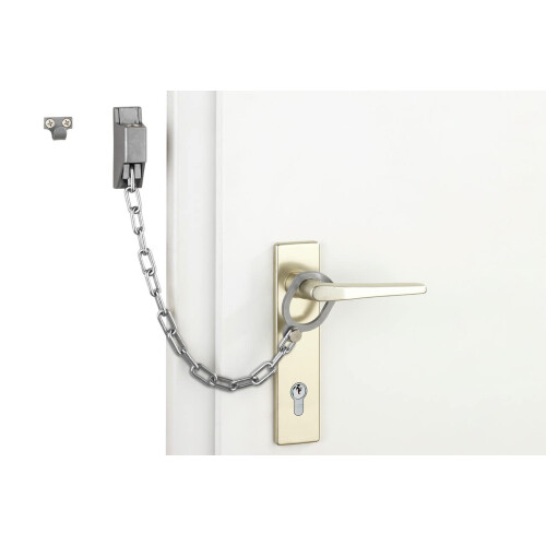 Door handle chain lockable. 1