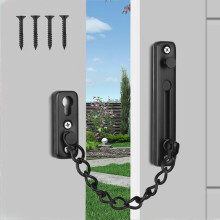 Door Chain Lock Stainless Steel Internal Door Chain Anti Theft Latch Chain Door Lock with Spring and Screws for Hotel Home Living Motel Apartment