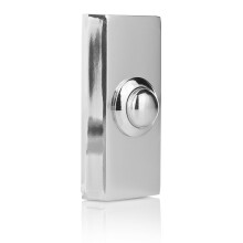 Doorbell Push Button - Universal - for New or existing installations - 2-Wire Installation - Chrome Finish