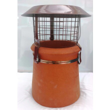 BritCowl Budget Bird Guard and rain Cap, Terracotta for 125-250mm Chimney pots