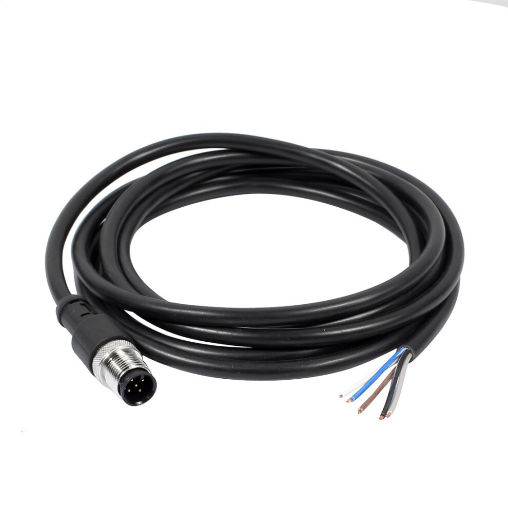 Sourcingmap M12 2M Male Straight Head 5Pin Connector Aviation Electrical Cable 604267121890
