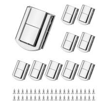 QWORK 10 Pcs Small Size Toggle Latch Lock, Catch Latch Buckle Lock Closure Tool with Screws for Jewelry Box Gift Box Toolbox