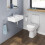 Modern Wall Hung Rectangular Counter Top Ceramic Wash Basin Sink 4