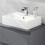 Modern Wall Hung Rectangular Counter Top Ceramic Wash Basin Sink 2