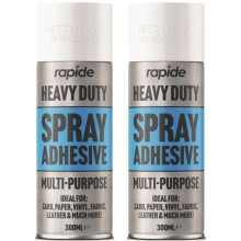 2 x 300ml SPRAY ADHESIVE SPRAY FABRIC GLUE CARPET CARD PAPER FOAM FABRIC