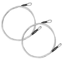 Safety Cable Lock (2 Pack) 3mm Braided Stainless Steel Tether Lanyard Luggage Lock Safety Cable Wire