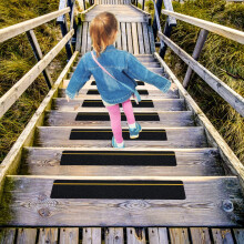 Anti Slip Stair Treads, 12-Pack - 10cm x 61cm Pre-Cut Anti Slip Tape Outdoor Waterproof for All Slippery Surfaces - Weather Resistant Heavy Duty Non