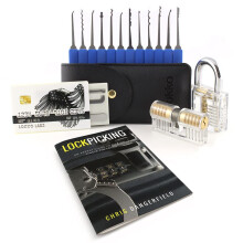 Essential Lock Picking Kit - Boxed Lock Pick Set with Spy Kit, Practice Locks and Bonus Booklet (How to Pick Locks) - Gifts for Dad and Everyone Else