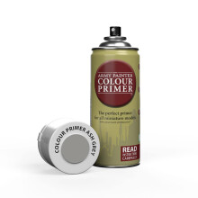 Colour Primer Ash Grey, 400 mL Acrylic Spray Primer, Spray Paint for Miniature Priming Basecoat, Tabletop Roleplaying, Boardgames, and Wargames