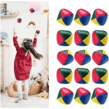15 Packs Juggling Balls Set for Beginners, Mini Leather Durable Juggle Ball Kit, Colorful Classic Soft Juggle Balls for Kid and Adult, Creative Funny
