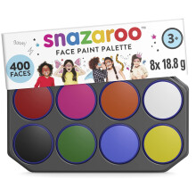 Face Paint Palette, 18 ml (1 Pack of 8 Colors) - Vibrant Make-Up, Perfect for World Cup, Parties, Cosplay, Animals Events, Carnival, & More