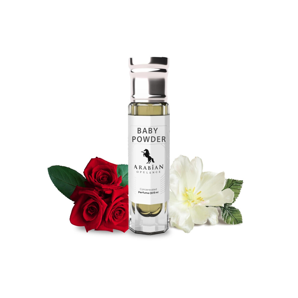 FR50 BABY POWDER Roll-on Perfume Oil | Concentrated Fragrance Body Oil | Long Lasting Oil Based Perfume for Unisex | Travel Size Bottle Alcohol-Free