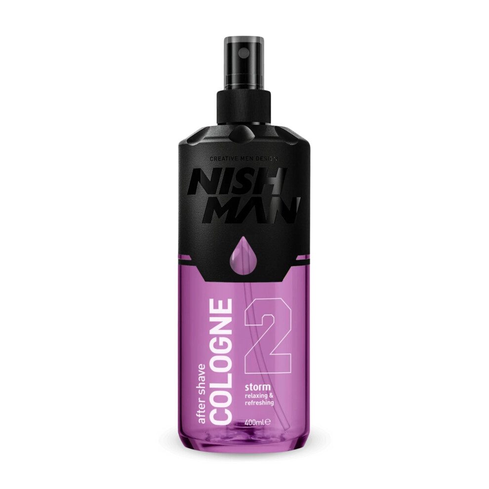 Nishman Lavender After Shave Cologne Storm No.2, 400 Ml Â Relaxing Refreshing Aftershaving Spray Lotion Kolonya For Men Â Scent Of Vanilla, Sandalwood,