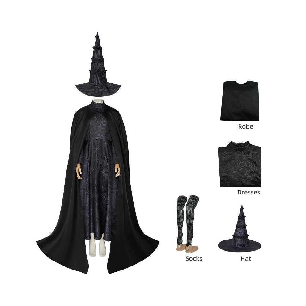 (Elphaba Magic Robe,XL)Déguisement cosplay Wicked Part One robes trench manteau Halloween fête déguisement