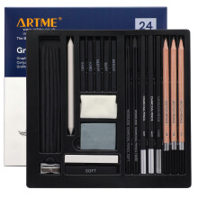Graphite Sketching Set 24pcs - Complete Drawing Kit