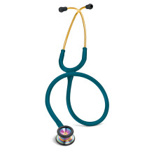 Classic II Paediatric Stethoscope 2153, Rainbow-Finish Chestpiece, Caribbean Blue Tube