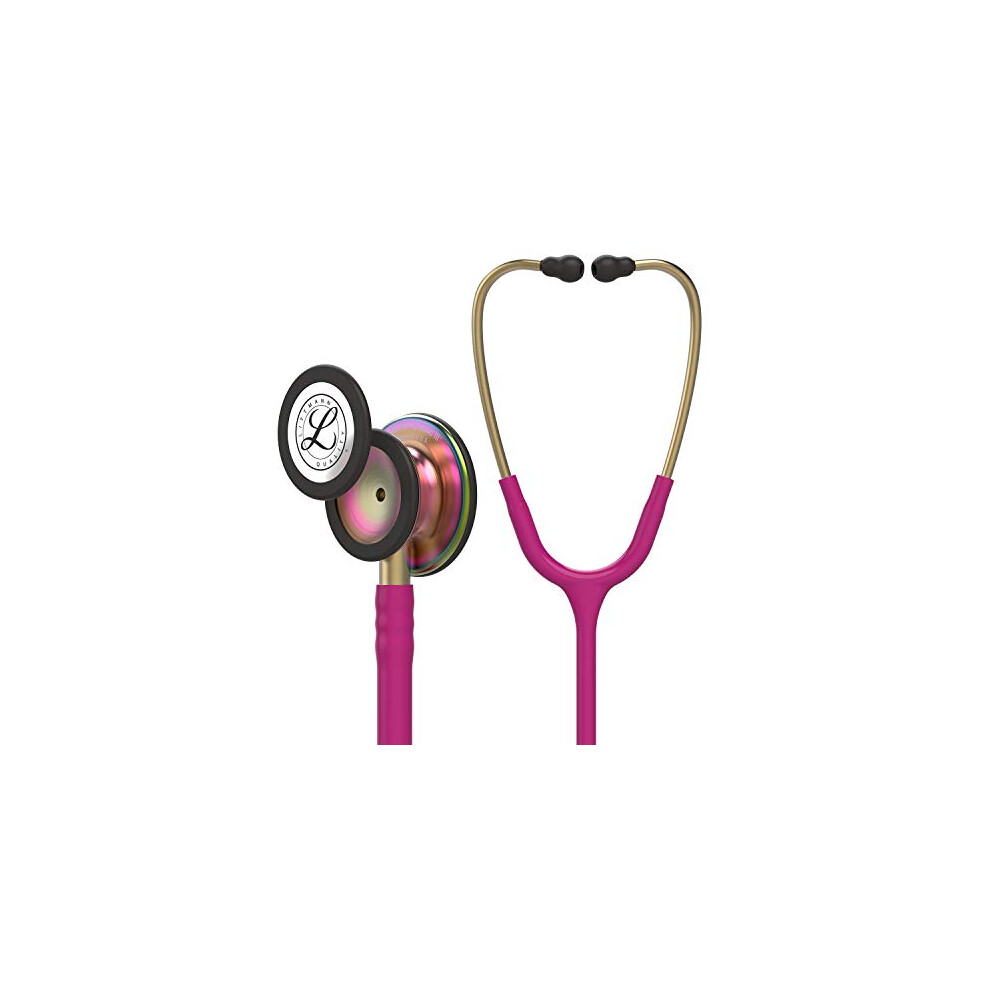 3M Littmann Classic Iii Monitoring Stethoscope, Rainbow-Finish, Raspberry Tube, 69 Cm, 5806