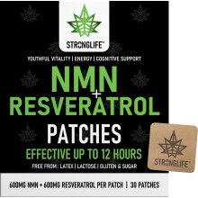 NMN & Resveratrol Patches – High Absorption, 12 -Hour Release – Supports Cellular Health, Anti-Aging & Skin Vitality – Easy-to-Use – 30