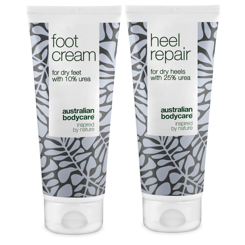 Australian Bodycare Foot Care Duo For Dry Feet And Cracked Heels - Moisturizing Foot Cream And Intensive Heel Repair For Soft And Smooth Skin - Soothing Formula With