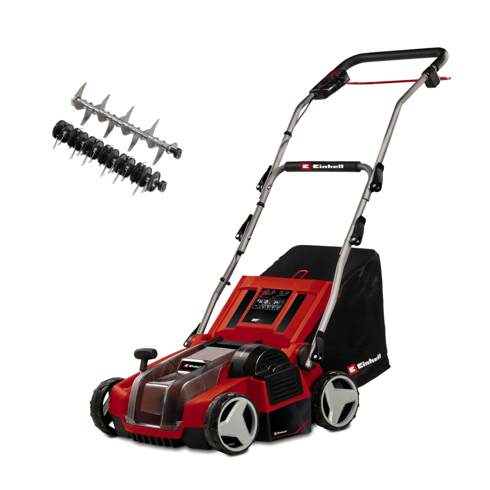 Power X-Change 36V Cordless Lawn Scarifier And Aerator - Brushless Motor, 35cm Raking Width, 3 Working Depths - GE-SC 35 Li Solo Electric Scarifier