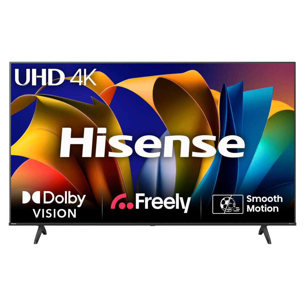 55 Inch 4K Smart TV 55E6NTUK - Dolby Vision, Game Mode PLUS with 60Hz VRR ALLM, Smooth Motion, AI Sports Mode, Vidaa OS with Freely, Youtube, Netflix