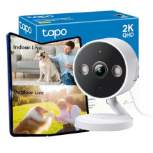 C120 2K 4MP Indoor Outdoor Camera House Security Camera, Dual Spotlights WiFi Camera, No Monthly Fee, AI Detection, Pet / Baby Camera, IP66, CCTV,