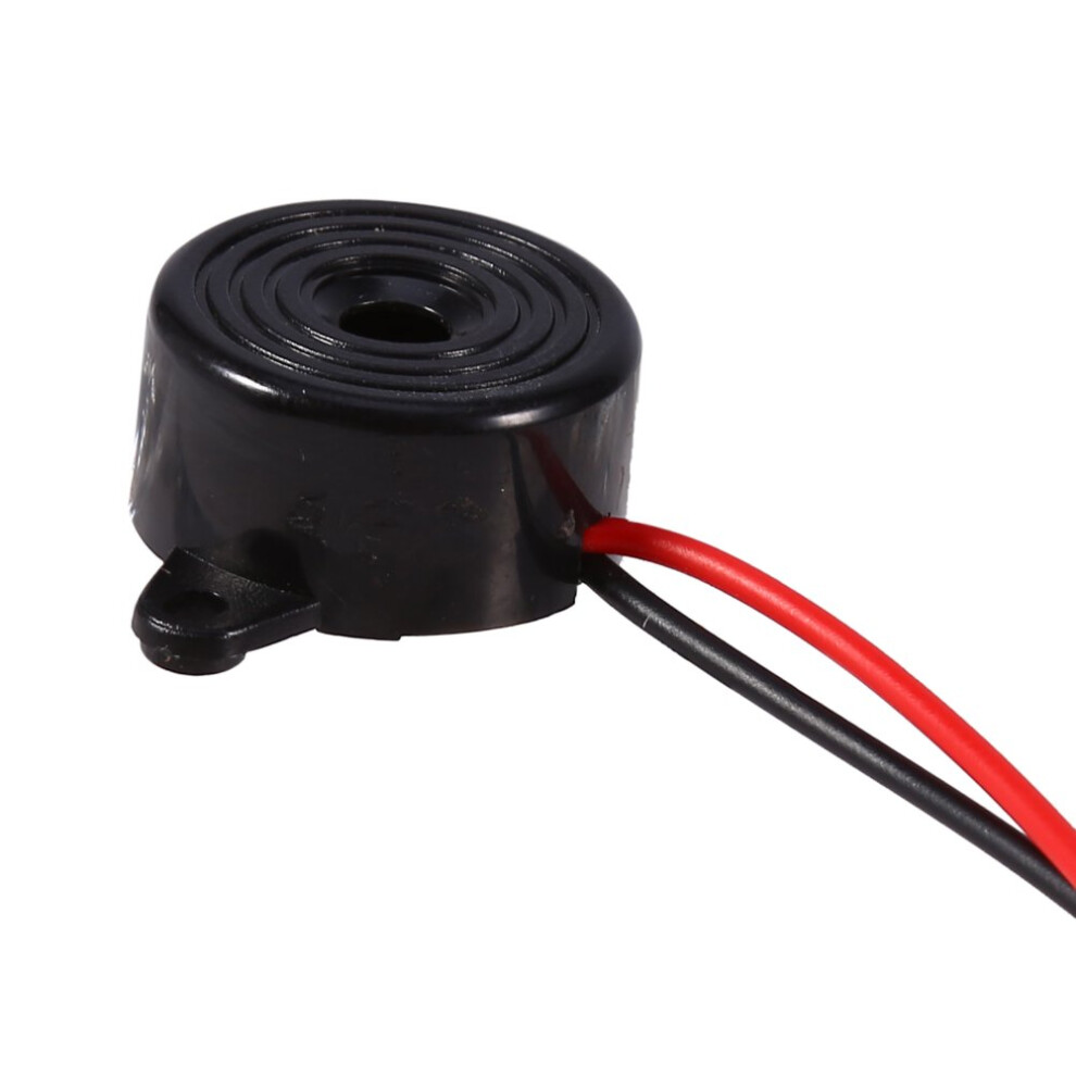 12V Piezo Buzzer 85Db Electronic Buzzer 3-24V Active Piezo Tone Buzzer Alarm Ringer Continuous Sound Cable Length 100Mm 715538085350