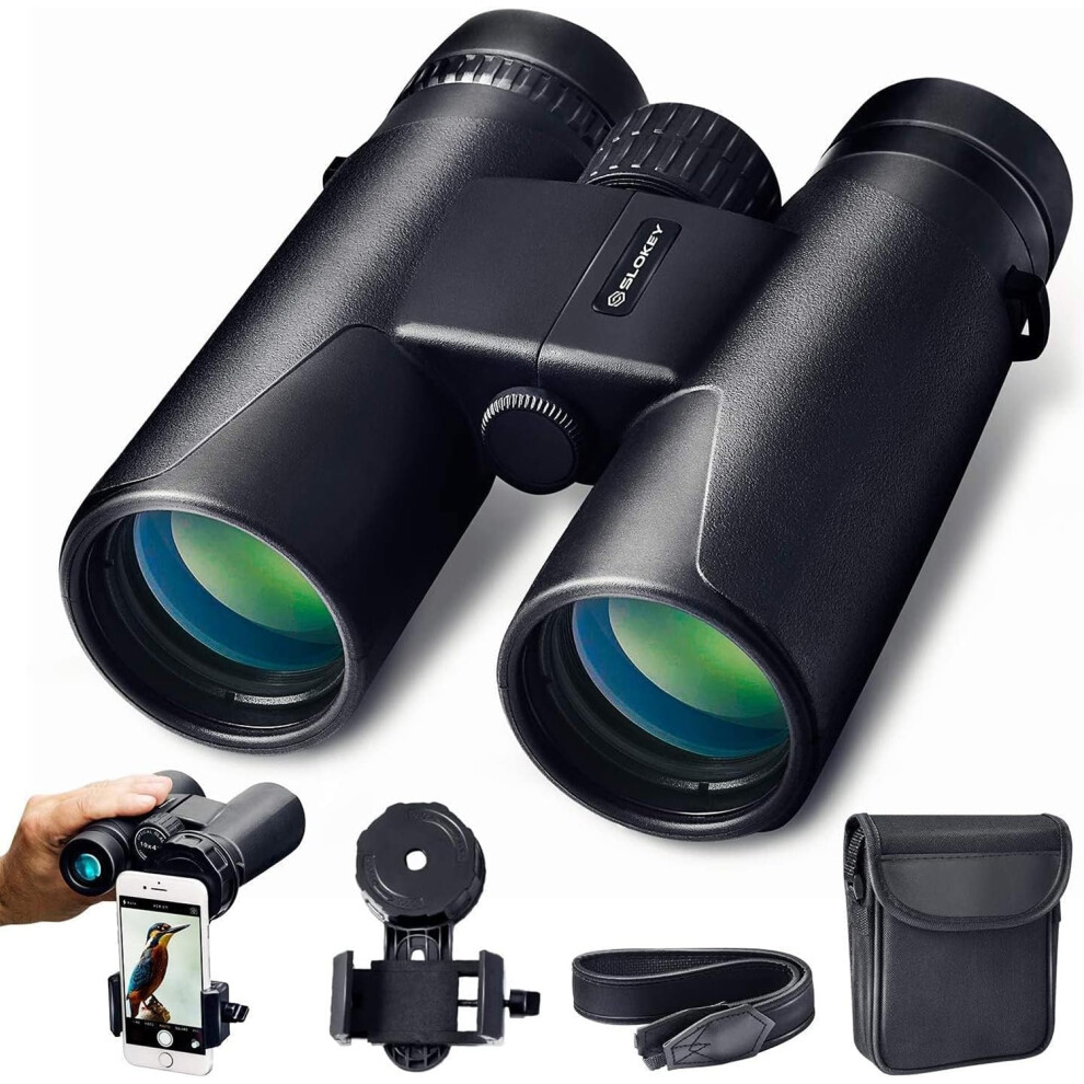 Slokey 10X42 Binoculars For Adults High Power - Professional Waterproof And Lightweight Binoculars With Bak4 Fmc Prisms - Compact Binoculars For Bird 689355407025