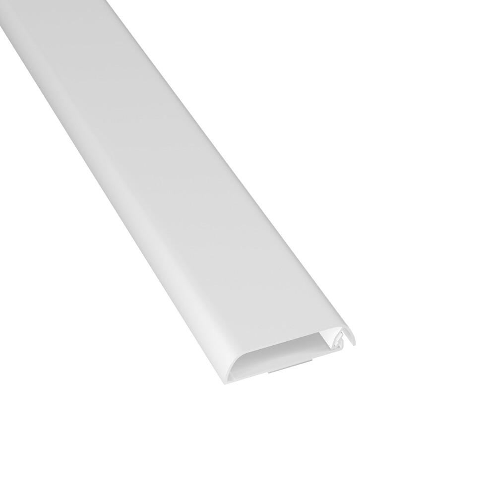 Cable Trunking, Wire Cover For Wall, Tv Cable Tidy, Paintable, Self-Adhesive, Hinged One-Piece Design - 60Mm (W) X 15Mm (H) X 40Cm Length - White 5056335604739