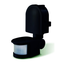 LGIP44WSB-01 LED Tilt and Swivel PIR Motion Sensor Wall Mounted Lighting, 180 Degree Angle, 21 x 7.5 x 5.5 cm, Black