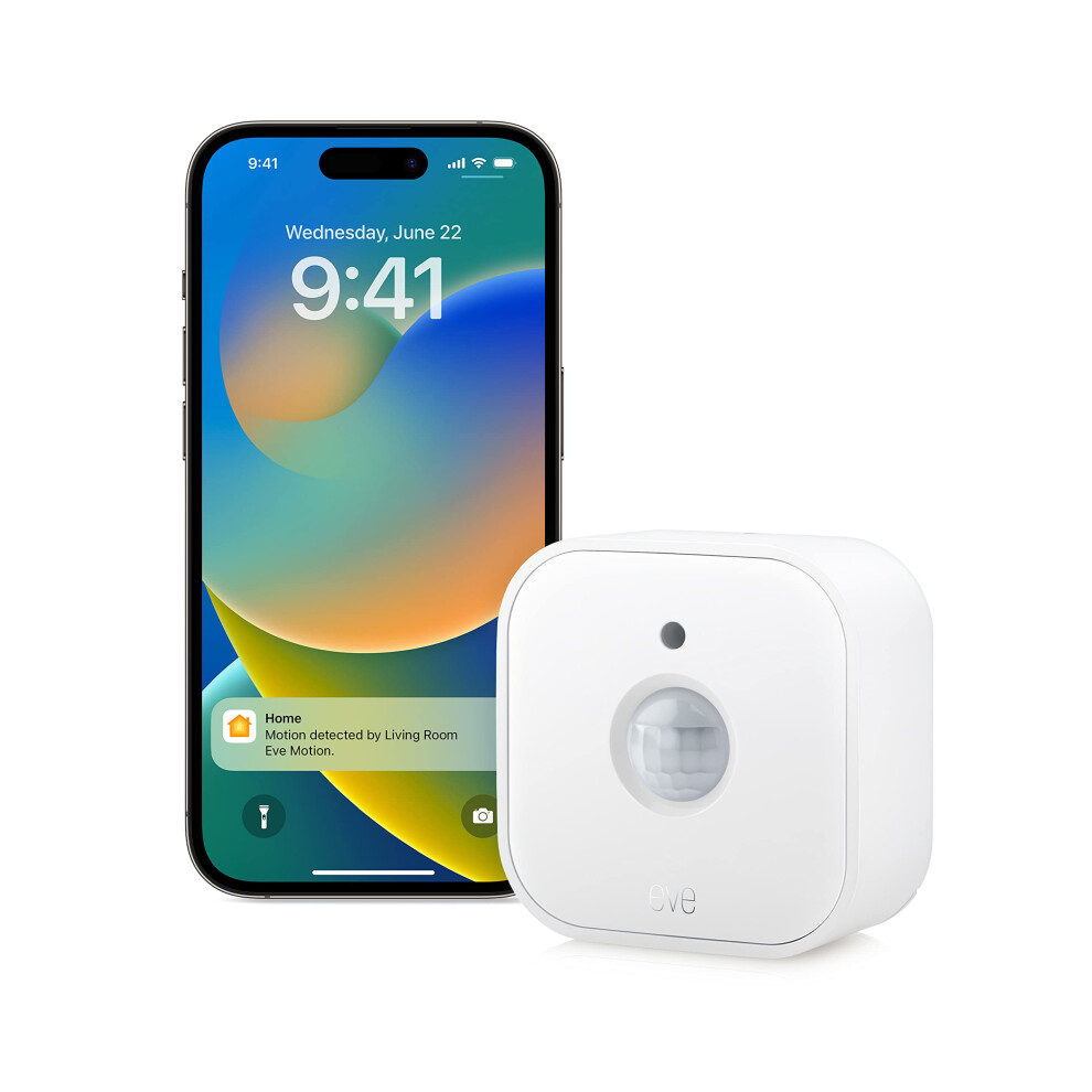 Eve Light Motion (Matter) Â Smart Indoor And Outdoor Motion Sensor With Sensor, Smart Control Of Devices, Thread, Works With Apple Home, Alexa, Google