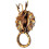 Reindeer Face Brass Door Knocker, Yellow, 3.5 x 2.5 x 6.5-Inch 1