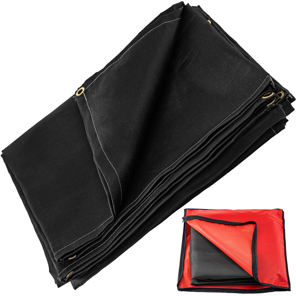 Welding Blanket 6 x 10 FT Fiberglass Blanket Heavy-Duty Fire Retardant Blanket For Easy Hanging and Protection from Sparks & Splatters