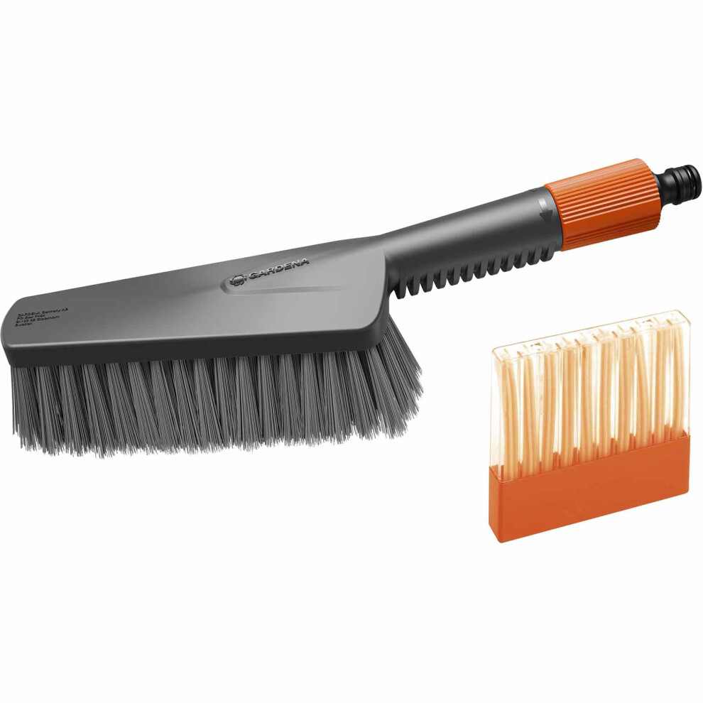 Cleansystem Wash Set with Hand-Held Brush M Soft: Wet Cleaning Brush for Smaller, Sensitive Surfaces, with Water-Flow Regulation, incl. soap Sticks