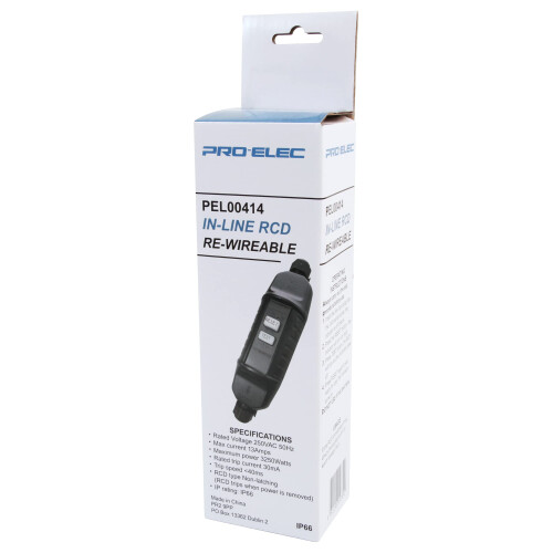 PEL00414 13A Inline RCD (Rewireable), IP66 1