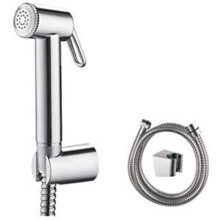 Bidet Sprayer Attachment for Toilet UK, Handheld Muslim Shower for Toilet with Hose and Holder, Chrome, Silver M20282