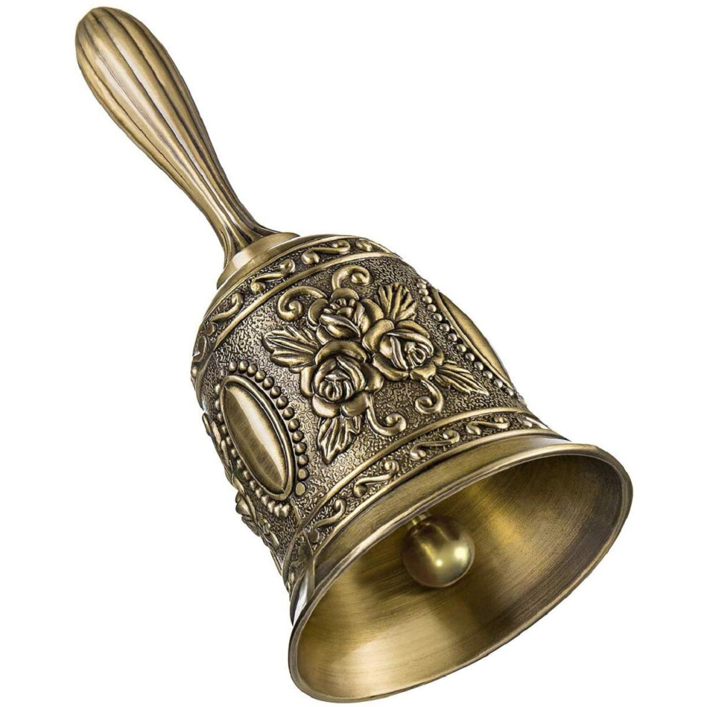 Hand Bell Metal Service Bell Call Bell Dinner Bell Desktop Bell Classic Hand Bell Jingle Bell Suitable For School Wedding Family Party Christmas 628094796519