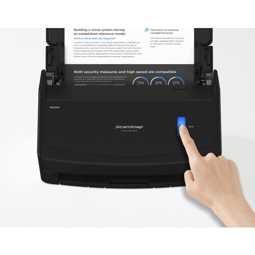 iX1400 Black A4 Scanner - 40ppm, Duplex scanning. Automatic Document Feeder. USB 3.2 2