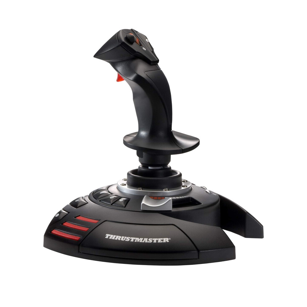 T.Flight Stick X - Ergonomic Flight Simulator Joystick with Adjustable Resistance and Wide Hand Rest for PC