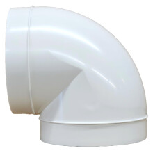 90 Degree Elbow Connector Bend 150mm - 6 inch Round Plastic Ducting Joint to Connect Round Duct Pipe or Flexible Hose Ventilation Pipe